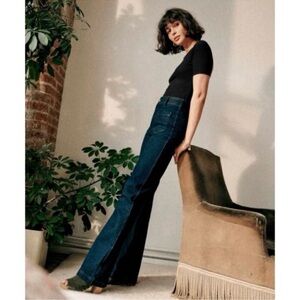 Sezane Eric Patch Pocket High Waisted Jeans